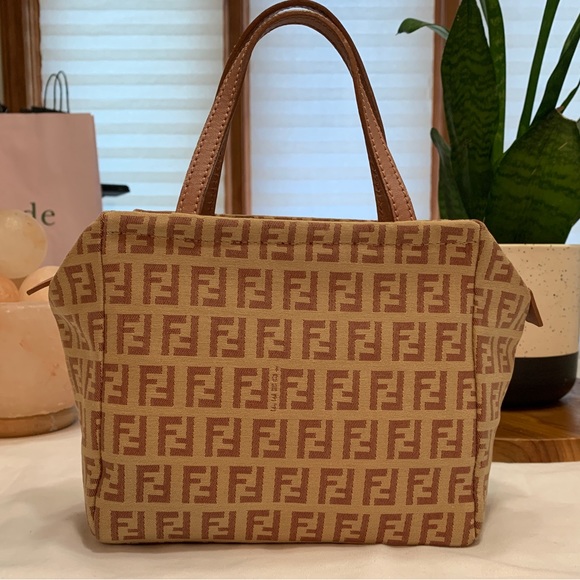 Authentic Fendi Zucchino Mini Hand Bag - Picture 3 of 13